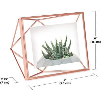 China 2022 New Home Decoration Metal Picture Frame Table Frame Portrait Frame Rose Gold Photo Display for Desktop or Wall for sale