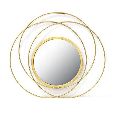 China New Trend Minimalist French Style Modern Metal Framed Shape Luxury Bathroom Design Decorative Wall Mirror for sale