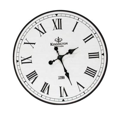 China European Antique Metal Wall Clock Creative Cast Iron Decoration Family Calendars Handwork Clock for sale