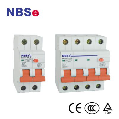 China Hot Selling NBSe RCBO Design Leakage Plastic Hydraulic Circuit Breaker NBSB6-63LM 63A 4P for sale