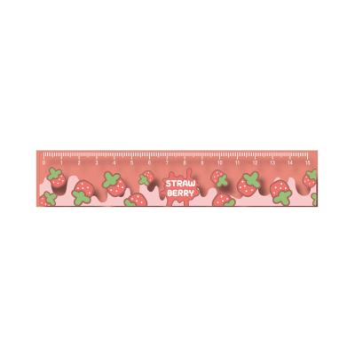 China Office School Rulers Ruler 15cm Hot Popular Fruit Cartoon Cute Plastic Acrylic Ruler for sale