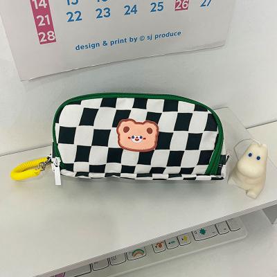 China New Fasion Cloth Oxford Cheap School Pencil Case Large Capacity Pencil Bag for sale