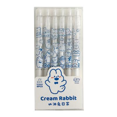 China Normal Frosted Cute Carbon Gel Pen 0.5mm Signature Pen Office Student Exam Gel Pen for sale