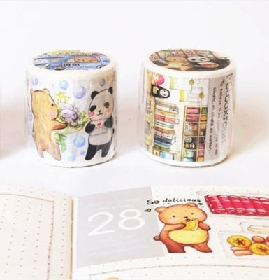 China Personal Design Self Waterproof Tape Maker Color Decoration Washi Adhesive Masking Paper Tape for sale