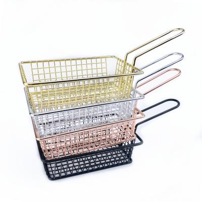 China Sustainable Professional Practical Practical Frying Tool Stainless Steel Basket For Home Kitchen for sale