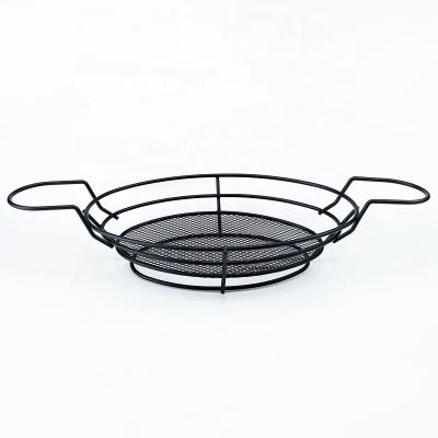 China RTS Viable Double Ear Fried Chicken Snack Fry Basket Can Put Sauce Cup Small Salad Bowl for sale