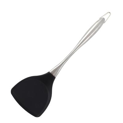 China High Grade Sustainable Cooking Tools Hollow Handle For Kitchen Silicone Pancake Spatula for sale