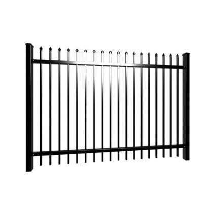 China Easily Assembled Hot Dip Galvanized Tubular Steel Industrial Barrier Steel Garrison Fencing Panel From Factory Wholesale Price for sale