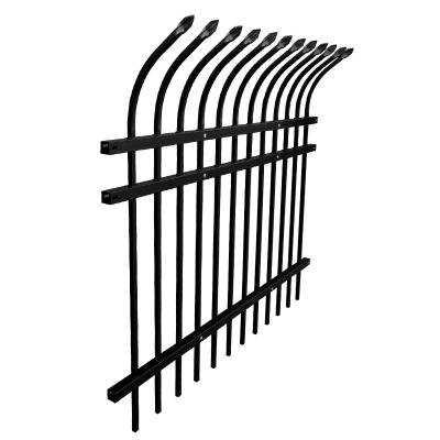 China WP-F005 Anti Climb Security Easily Assembled Steel Barrier Bent Top Metal Security Fence for sale