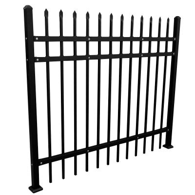 China Easily Assembled Assembled Galvanized Steel Tube Metal Fencing Lattice Gates Press Steel Spear Top Pool Barrier for sale