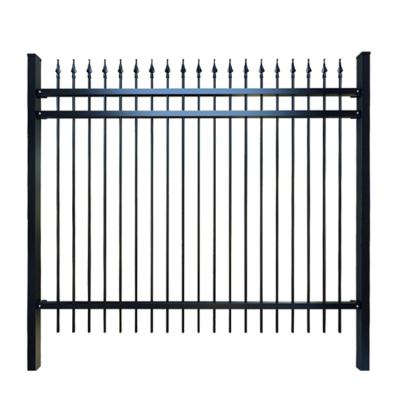 China Competitive Price Strong Metal Tubular Spearhead Black Aluminum Fencing For Backyard for sale