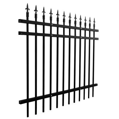 China Customized Top Barrier High Quality Cheap Strong Metal Black Top Aluminum Spear Spear Panel for sale