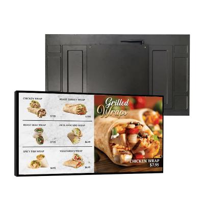 China 32 Zoll 700 Cd/M2 Helligkeit Schlankes Design Innenraum Restaurant Digitale Menütafel Lcd Werbebildschirm zu verkaufen