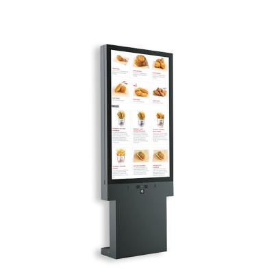 China 43 polegadas Outdoor 2500nits Brilho Piso Standing Digital Signage Menu Display Quiosque Para Restaurante à venda