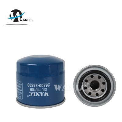 China Hot sale auto parts engine parts oil filter the standard size of 26300-35054 26300-35056 26300-35501 W811/80 26300-02500 26300-2Y500 26300-35500 for sale