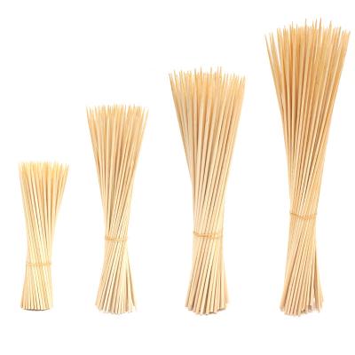 China Easily Cleaned 50cm OEM Kebab BBQ Stick Bamboo Stick 5mm BBQ Skewers Spikes Bamboo Skewer for sale