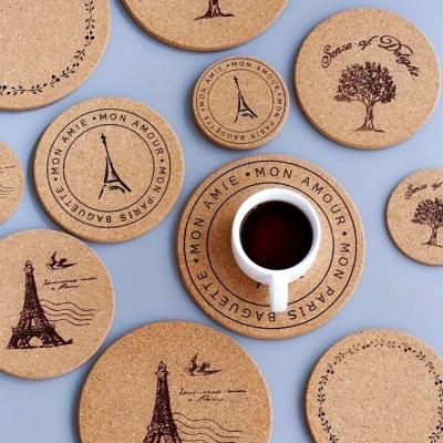 China OEM Viable Wholesale Custom Wooden Printing Ceramic Coasters Insulation Mats And Pads Kitchen Table Cup Coffee Tea Square Letter Coasters for sale