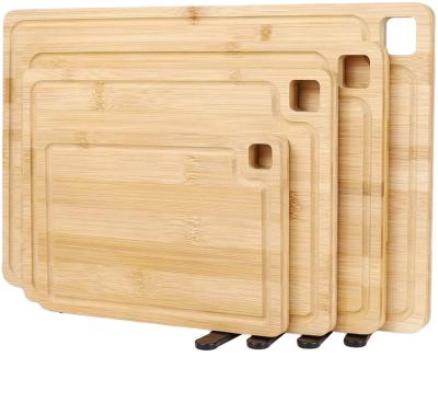 China Sustainable Premium Bamboo Cutting Board Set Of 4 - Eco - Friendly Bamboo Choppers for sale