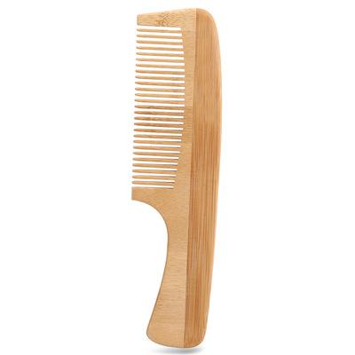 China 100% Best Bamboo Tooth Comb Eco-friendly Natural Wooden Fine Dense Bulk Comb Round Hair Comb Free Custom Logos for sale