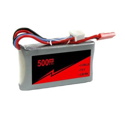 중국 7.6V 65~130C 2s 500mah 리포 배터리 FPV RC 드론 배터리 고전압 판매용