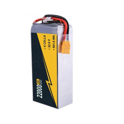 中国 XT60コネクタ 22.8v 6s 22000mah リポバッテリー クアッドコプター ドローンバッテリー 販売のため