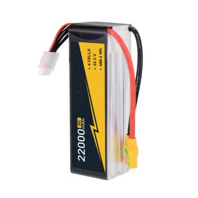 중국 22.2V 6s UAV 리포 배터리 22000mAh 판매용