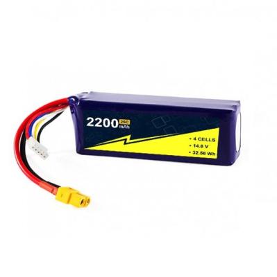 中国 14.8V 2200mah 4s リポバッテリー 75C 向け FPV ドローン 飛行機 RC ボート 車モデル 販売のため