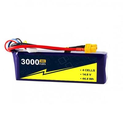 中国 14.8V 4s 3000mah リポ電池 30C Rc クアッドコプター 電池 W/XT-60 販売のため