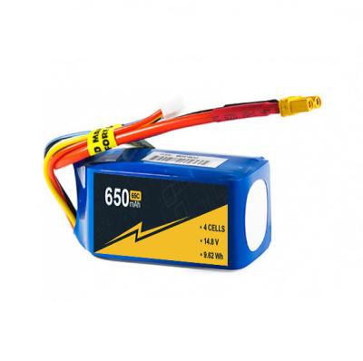 中国 OEM 14.8V 65C-130c 4s 650mah リポバッテリー クアッドコプター ドローンバッテリー 販売のため