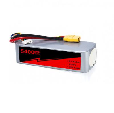 China 22.8V LiHV hohe Kapazität 5400mah Lipo-Batterie 6s Li-Ionen-Drohnen-Batterie zu verkaufen