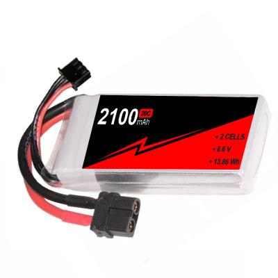 China High quality factory price 2100mAh 2S1P 20C LiFePo4 Transmitter lipo battery Pack for sale