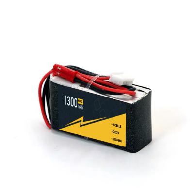 China 1300mAh 100c Drone Lipo Batería 22.2V 2S 3s 4s 6s Alta densidad de energía en venta