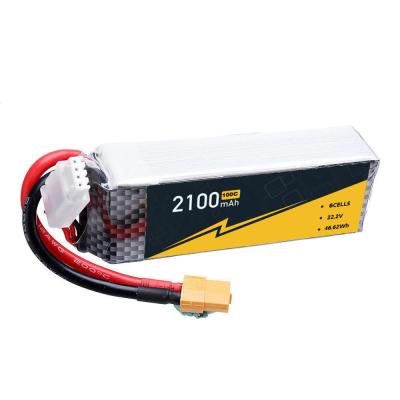 China Protección de sobrecarga 2S 3 celdas Drone Lipo Batería 22.2V 2100mAh 100c en venta