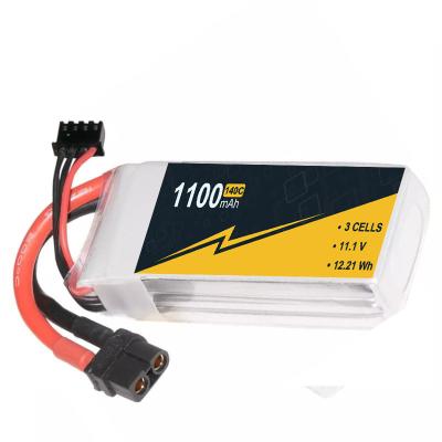 중국 밸런스 충전기 RC 드론 배터리 11.1V 3s 1100mAh 리포 배터리 140C 하드 케이스 T 플러그 판매용