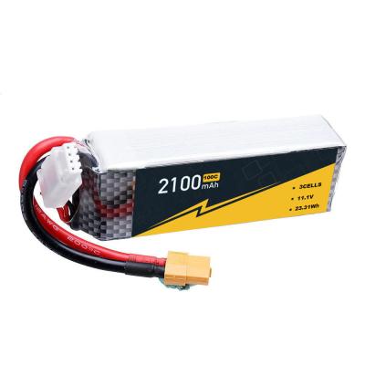 China 7.4v 11.1v 14.8v 22.2V 3s 4s 6s 2100mah 100C Lipo-Batterie für RC Drohne Auto Quadcopter DJI S1000 zu verkaufen