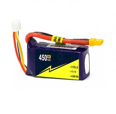 China 11.1 Volt 45C-90c RC Boat Battery 3s 450mah Lipo Xt30 47x26x21mm for sale