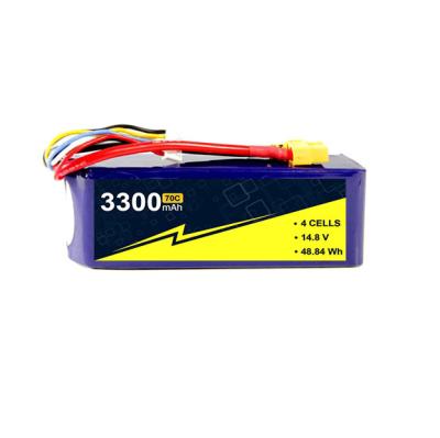 China 70C 14.8V 3300mAh 2S 3S 4S RC Avião Lipo Bateria Excelente segurança à venda