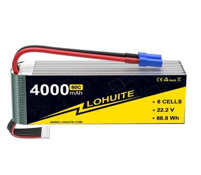 Κίνα Powerful 4000mAh 6S Battery Dean 60C 6S LIPO BATTERY 22.2V 590g Discharge Rate 30C-60c προς πώληση