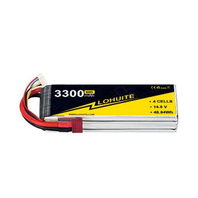 중국 3300mAh 14.8V 60C RC Lipo Battery The Charging Ratio 14.8v With Deans T Plug Soft Case 판매용