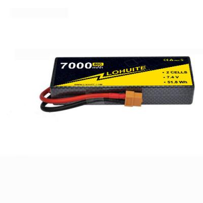 중국 7000mAh 7.4V 60C Hard Case RC Lipo Battery Pack Suggest Balance Charger for RC Cars 판매용