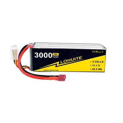 China 11.1V 3000mAh 70C LiPo Battery for RC Boats Drone Helicopter Car Enhanced Performance à venda