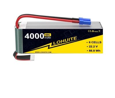 Chine 22.2V 4000mAh 6S Battery Dean 60C 6S LIPO BATTERY 4000MAH For Long-Lasting Performance à vendre