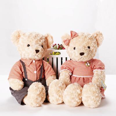 China Classic Plush Country Style Couples Teddy Bear Stuffed Toy for sale