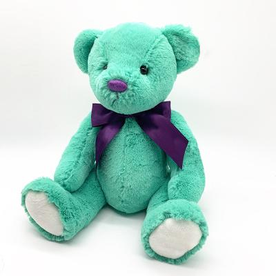 China New Doll Lovely Teddy Bear Toy With Ribbon Plush Toy Creative Comfortable Stuffed Teddy Bear Green Color Soft Touch Design Plush Toy for sale