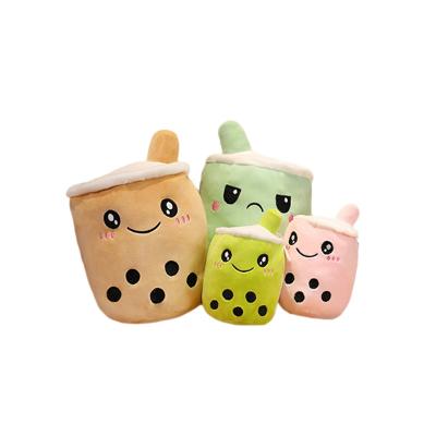 China Reversible Toy Plush Soft Toy Milk Tea Bubble Tea Plush Double Face Colors Two Sizes Plush Four Plush Filp Boba for sale