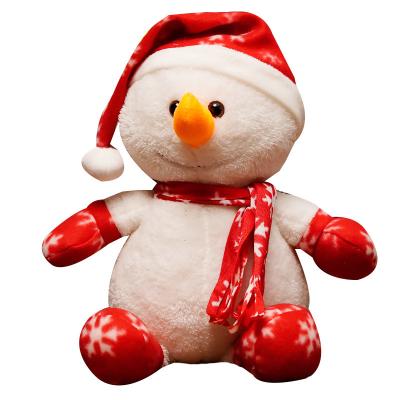 China Sofa Ornament Gifts For Kids Christmas Decor Elk Snowman Home Toys By High Quality Plush Stuffed Christmas Reindeer Scarf Snowman Sound Doll Lovely New for sale