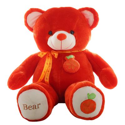 China Creative Orange Red Teddy Bear Stuffed Plush Toy Stuffed Bear Doll High Quality Soft Comfortable Fruit Bear Toys For Kids Friend for sale