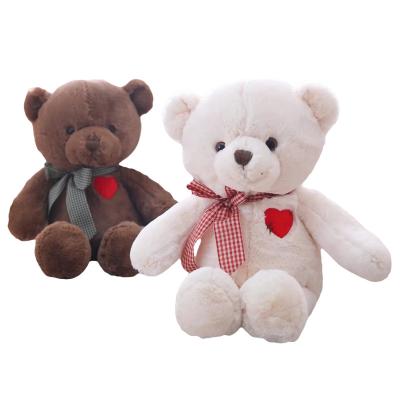 China Custom Popular Plush Teddy Bear Toy With Red Heart and Soft Comfy Ribbon Teddy Bear Toy Valentine Gift for Men and Women for sale