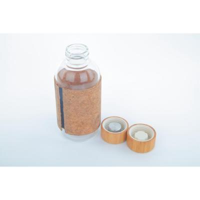 China Sustainable Design Unique Hot Sale Modern Luxury Mini Glass Bottle Water With Cork Sleeve for sale