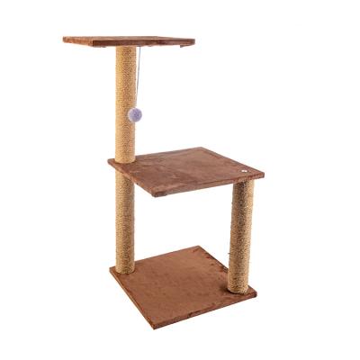 China Viable Wall Mounted Jumping Platform Sisal Pillars Sisal Pillars Cat Shelf Cat Scratcher for sale